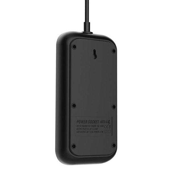 Мережевий фільтр подовжувач LDNIO SE6403 6 розеток і 4USB порти 2 м - зображення 4