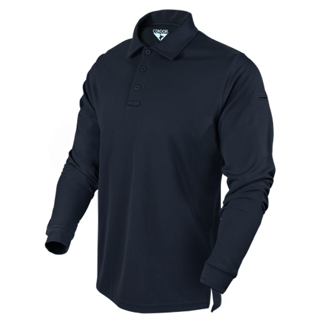 Тактическое поло с длинным рукавом Condor Performance Long Sleeve Tactical Polo 101120 X-Large, Синій (Navy) - изображение 1