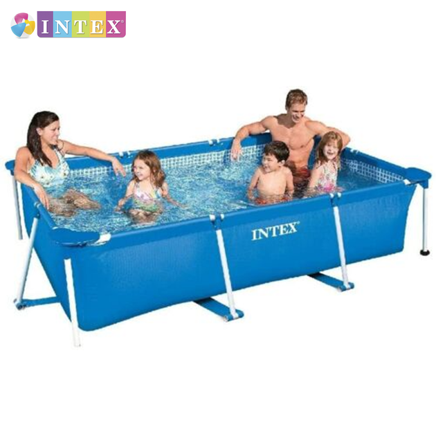 Прямоугольный каркасный бассейн Intex 28270 NP. Размером 220x150x60см, объём 1662л, от 6 лет - Фото 2 Прямоугольный каркасный бассейн Intex 28270 NP. Размером 220x150x60см, объём 1662л, от 6 лет - изображение 2