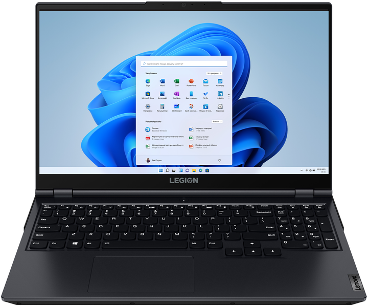 Laptop Lenovo Legion 5 15ACH6 (82JU00TCPB) Shadow Black/ Phantom Blue - obraz 1