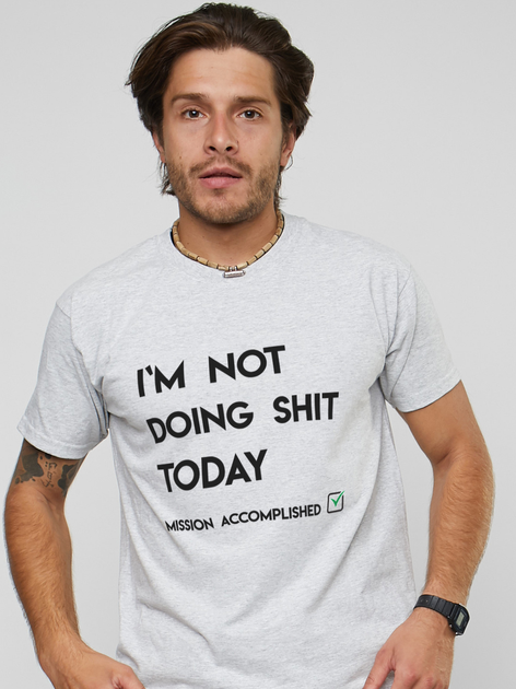 Футболка бавовняна довга чоловіча YAPPI I`m not doing shit today MG2720 XL Сіра від Rozetka на платформі USKIDKA Акція на Футболка бавовняна довга чоловіча YAPPI I`m not doing shit today MG2720 XL Сіра від Rozetka