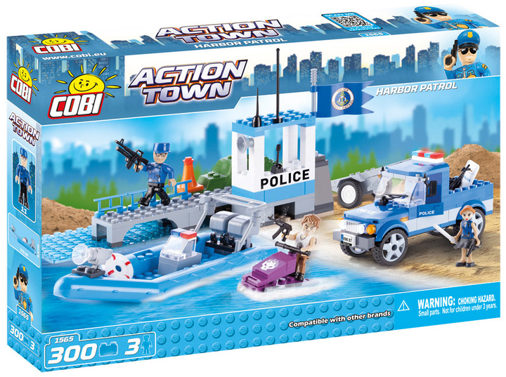 Klocki konstrukcyjne Cobi Harbor patrol 300 elementów (COBI-1565) - obraz 1