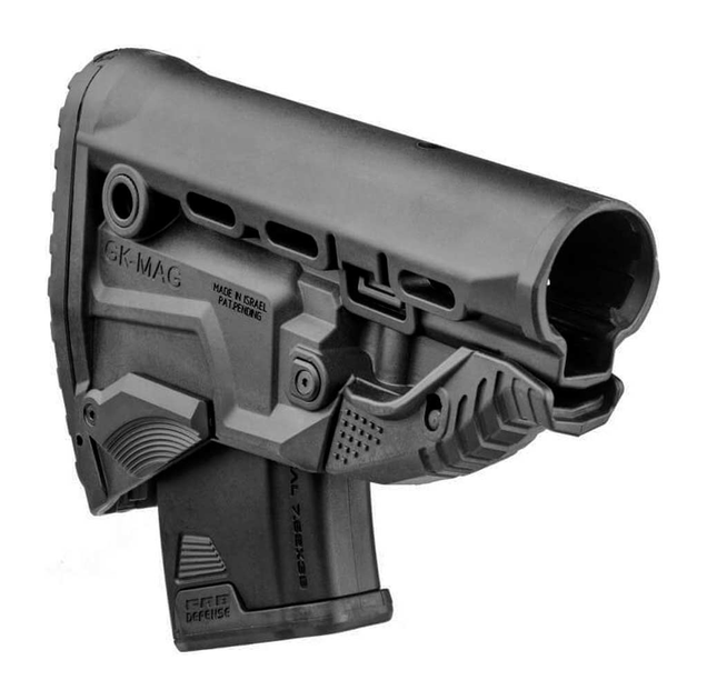 Приклад FAB Defense GK-MAG для АК с магазином на 10 патронов (без буферной трубы) черный - изображение 1