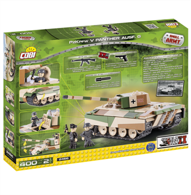 Klocki konstrukcyjne Cobi Czołg Panther V (COBI-2466) (5902251024666) - obraz 3