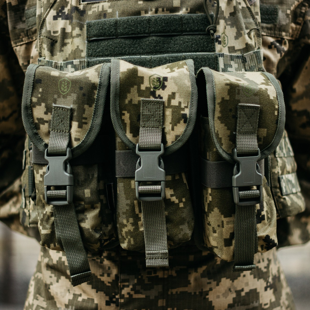 Підсумок для магазину АК 74/74-м, Рпк 74, подвійний закритий cordura Піксель, Сумка-підсумок під магазини - зображення 1