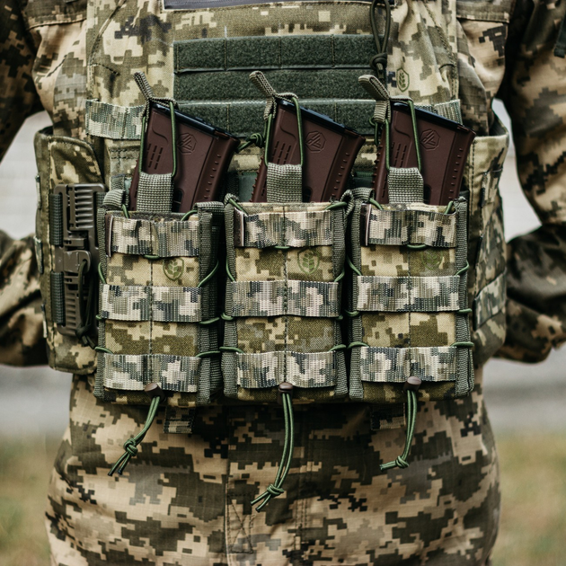 Комплект подсумков для магазина АК 74/74-м, Рпк 74, открытый cordura пиксель, Сумка-подсумок под магазины - изображение 2