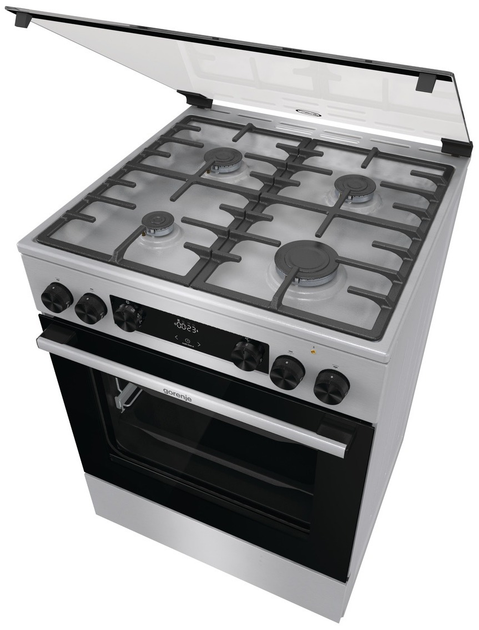 Kuchenka gazowa z piekarnikiem elektrycznym Gorenje GKS 6C70 XF - obraz 4