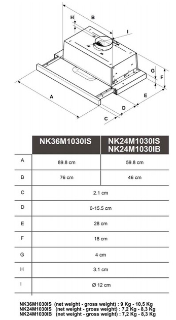 Витяжка Samsung NK24M1030IS/UR - зображення 9