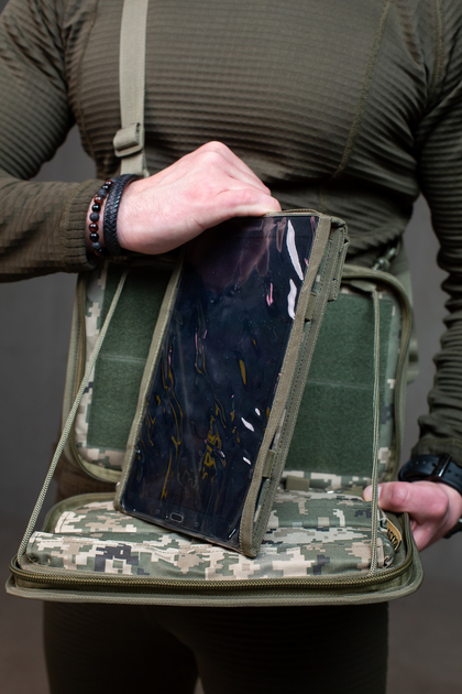 Чехол для планшета тактический УКР ПИКСЕЛЬ NEXT MAX-SV 11- дюймов усиленный с доп панелью - 4109-1 - изображение 1