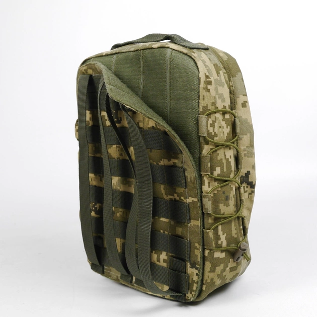 Универсальный тактический быстросъемный рюкзак 10 литров, военный штурмовой рюкзак из плотной тактической ткани Kiborg Пиксель - изображение 2