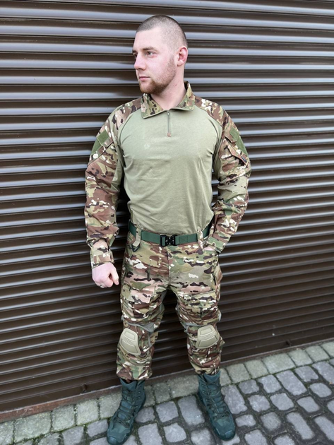Тактический военный костюм Tactical ( Убакс + Штаны ), Камуфляж: Мультикам, Размер: S - изображение 1