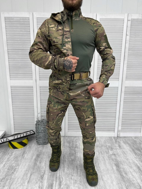 Тактичний військовий костюм Tactical ( Китель + Убакс + Штани ), Камуфляж: Мультикам, Розмір: S - зображення 1