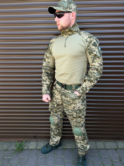 Тактичний військовий костюм Tactic ( Убакс + Штани ), Камуфляж: Піксель ЗСУ, Розмір: S - зображення 1