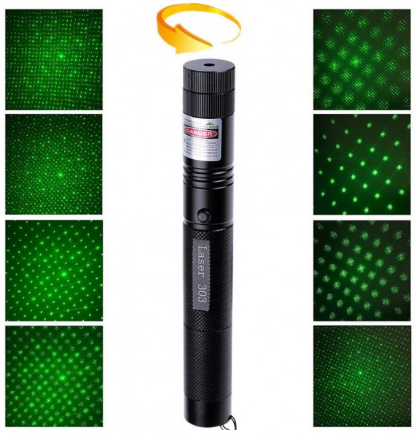 Потужна лазерна указка Green Laser Pointer YL-Laser 303 Чорний - Фото 3 Потужна лазерна указка Green Laser Pointer YL-Laser 303 Чорний - зображення 3