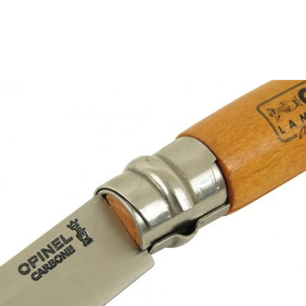 Ніж складаний Opinel №6 Carbone (довжина: 165мм лезо: 70мм) бук - зображення 2