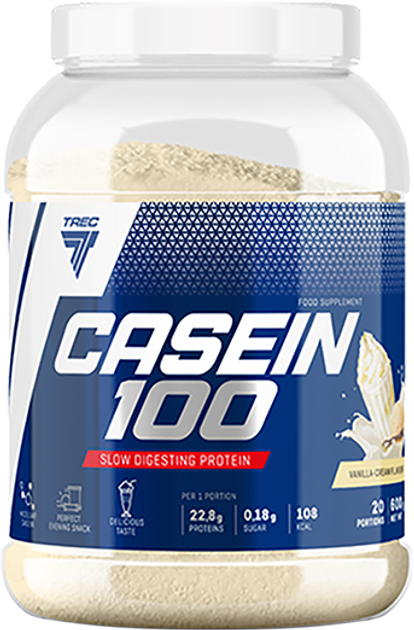 Białko Trec Nutrition Casein 100 WPC 600 g Creamy-Vanilla (5902114016715) - obraz 1