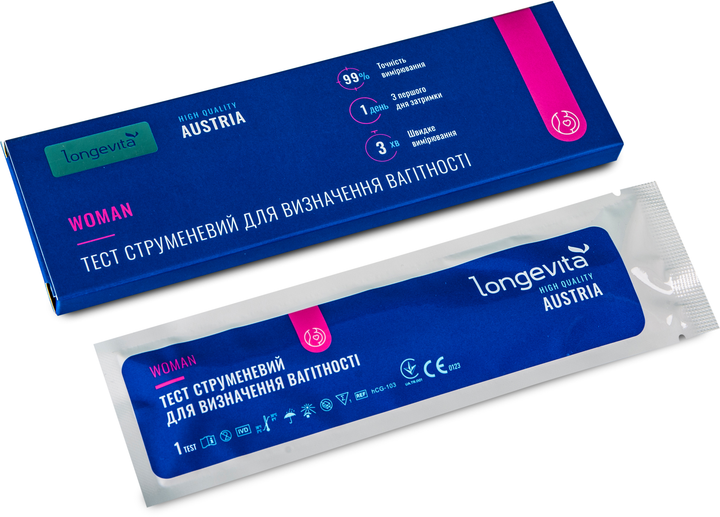 Тест струйный Longevita Woman для определения беременности №1 (TStr/1) - изображение 4