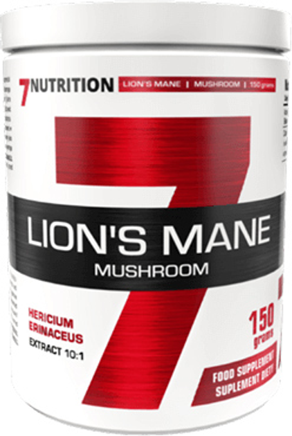 7Nutrition Mushroom Lion's Mane 10:1 150 g Jar (5901597314929) - obraz 1