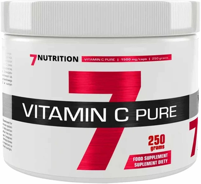 Witamina C 7Nutrition Vitamin C Pure 250 g Jar (5903111089573) - obraz 1