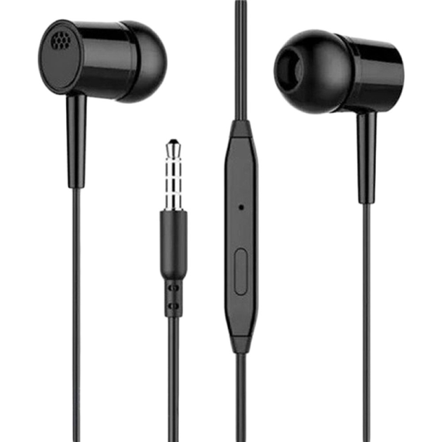 Проводные вакуумні навушники HF Denmen DR02 3.5mm, Black купить в ...