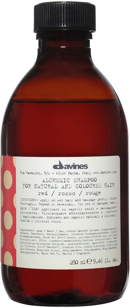 Оттеночный шампунь "Красный" Davines Alchemic Shampoo Red 280ml (768803 ...