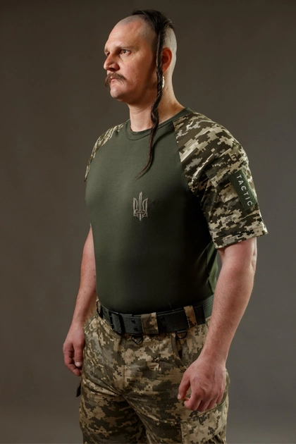 Військова футболка з коротким рукавом, тактичний рашгард, убакс піксель M - изображение 2