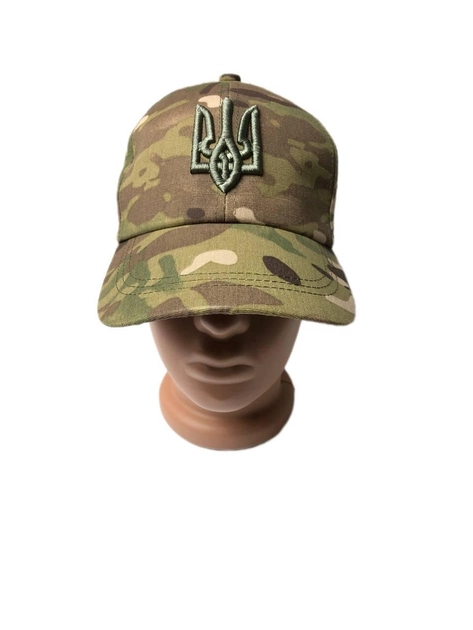 Кепка тактична мультикам, кепка військова, кепка з гербом - зображення 1