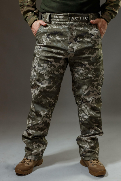 Військові брюки Tactic (тактичні штани) SoftShell Піксель зимові 58 - изображение 1