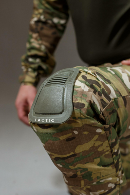 Військові брюки Tactic CORD Ріп-стоп, (тактичні штани з наколінниками) мультикам 48 - изображение 2