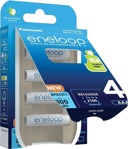 Akumulator Panasonic Eneloop AAA 800 4BP mAh NI-MH (BK-4MCDE/4BE) - obraz 3
