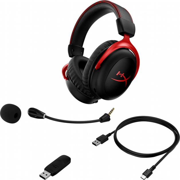 Навушники HyperX Cloud II Wireless Black-Red (HHSC2X-BA-RD/G / 4P5K4AA) - зображення 3