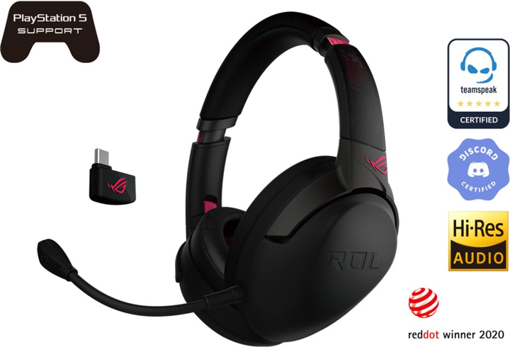 Słuchawki Asus ROG Strix Go 2.4 Electro Punk (90YH02P1-B3UA00) - obraz 2