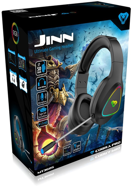 Навушники Media-Tech Cobra Pro Jinn RGB Black (MT3605) - зображення 2