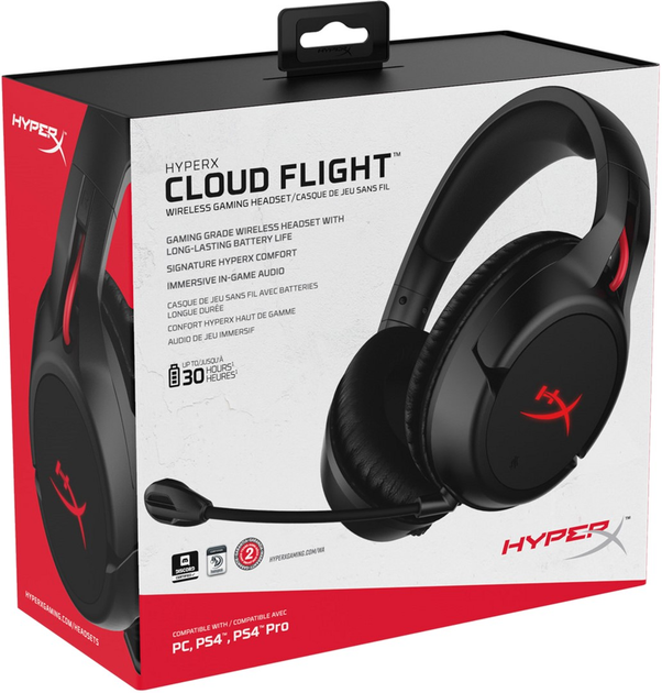 Навушники HyperX Cloud Flight (HX-HSCF-BK/EM / 4P5L4AM) - зображення 9
