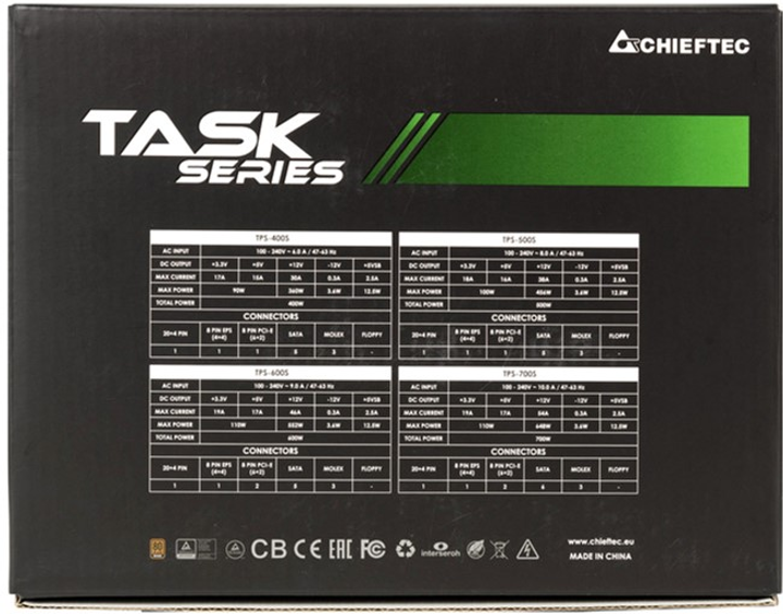Zasilacz Chieftec Task TPS-600S 600W - obraz 6