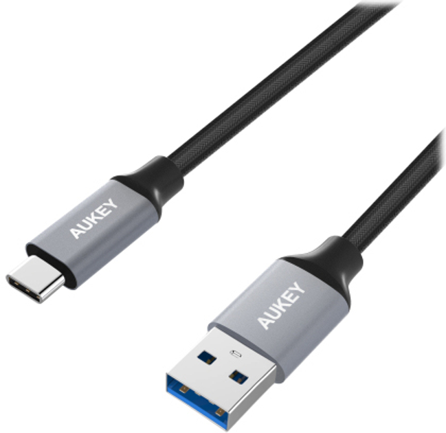 Kabel AUKEY CB-CD2 USB 3.0 - USB Type-C 1 m Czarny (LLTS101712) - obraz 2