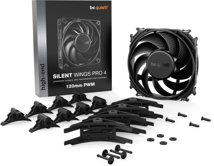 Кулер be quiet! Silent Wings Pro 4 120 мм PWM Black (BL098) - зображення 6