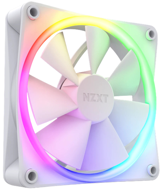 Chłodzenie NZXT RGB - pojedyncze F120RGB - 120 mm Biały (RF-R12SF-W1) - obraz 1