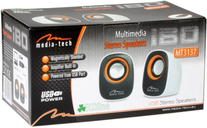 System akustyczny Media-Tech IBO 2.0 White (MT3137W) - obraz 4