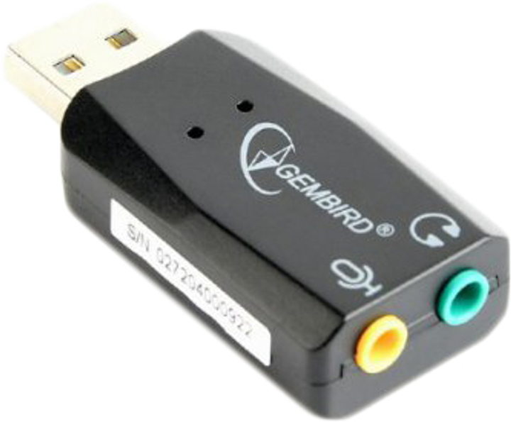 Перехідник для навушників Gembird SC-USB2.0-01 - зображення 1