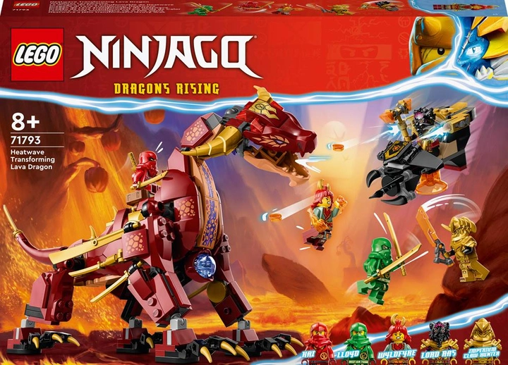 Конструктор LEGO Ninjago Вулканічний Дракон, що трансформує Хітвейва 479 деталей (71793) - зображення 1