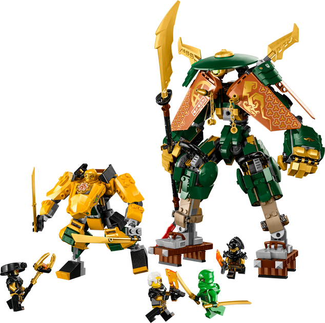 Zestaw klocków LEGO Ninjago Drużyna mechów ninja Lloyda i Arina 764 elementy (71794) - obraz 2