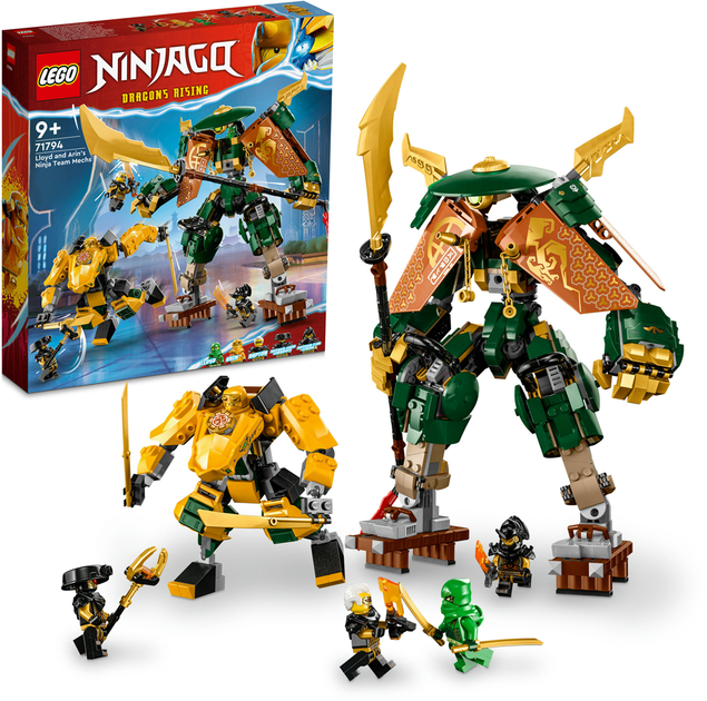 Zestaw klocków LEGO Ninjago Drużyna mechów ninja Lloyda i Arina 764 elementy (71794) - obraz 9