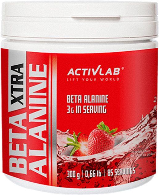 Aminokwas Beta Alanina ActivLab Beta Alanine Xtra 300 g Jar Strawberry (5907368822303) - obraz 1
