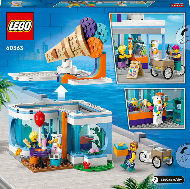 Конструктор LEGO City Крамниця морозива 296 деталей (60363) - зображення 10