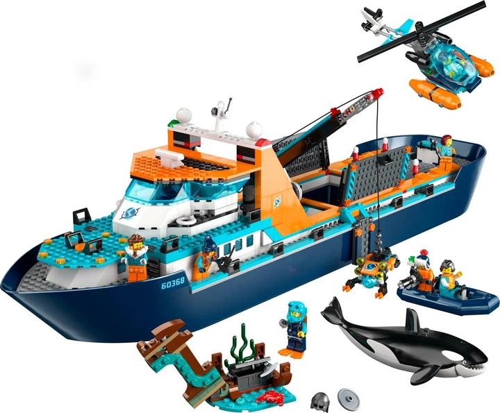 Zestaw klocków LEGO City Łódź badacza Arktyki 815 elementów (60368) - obraz 2