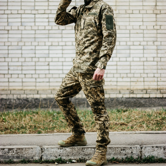 Військові штани ЗСУ Піксель, розмір 52, армійські чоловічі якісні тактичні штани Rip-stop. - зображення 1