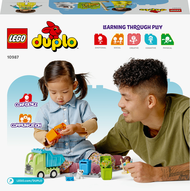 Zestaw klocków LEGO DUPLO Ciężarówka recyklingowa 15 elementów(10987) - obraz 7
