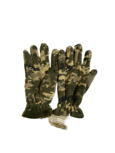Тактические перчатки флисовые пиксель 301118 L - изображение 1