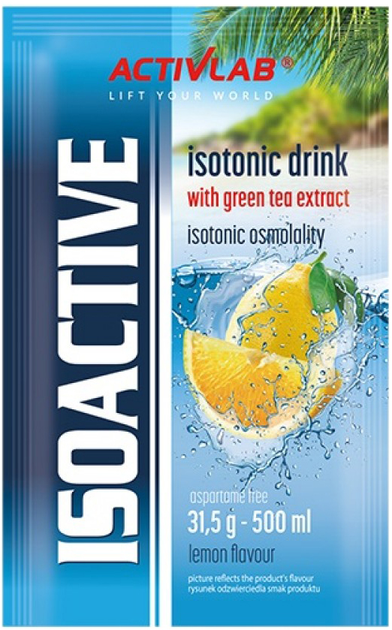 Napój izotoniczny ActivLab Isoactive 31.5 g Green Tea-Lemon (5907368827803) - obraz 1